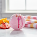 Fruity Fizz Bath Bomb - pink with colorful sprinkles