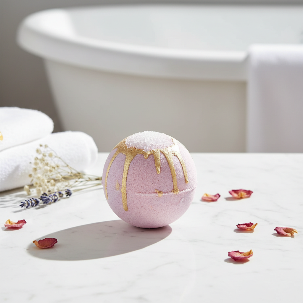 Sweet Dreams Bath Bomb in spa setting